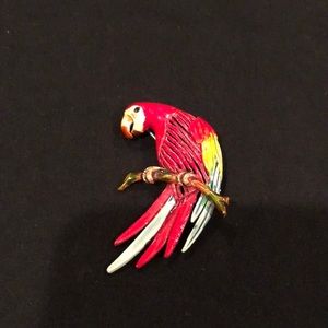 Vintage parrot pin
